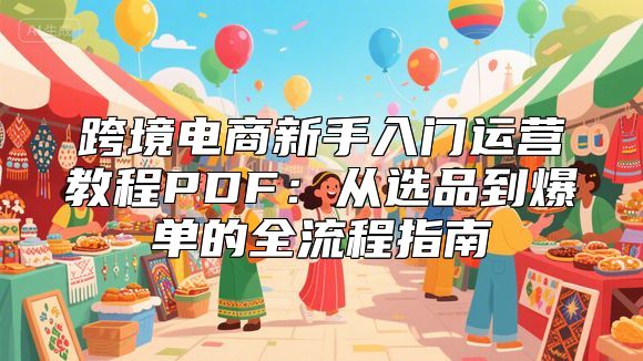 跨境电商新手入门运营教程PDF：从选品到爆单的全流程指南