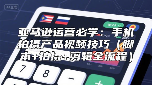 亚马逊运营必学：手机拍摄产品视频技巧（脚本+拍摄+剪辑全流程）