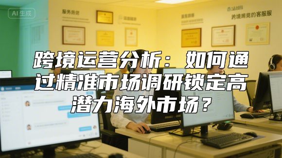 跨境运营分析：如何通过精准市场调研锁定高潜力海外市场？