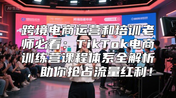 跨境电商运营和培训老师必看：TikTok电商训练营课程体系全解析，助你抢占流量红利！