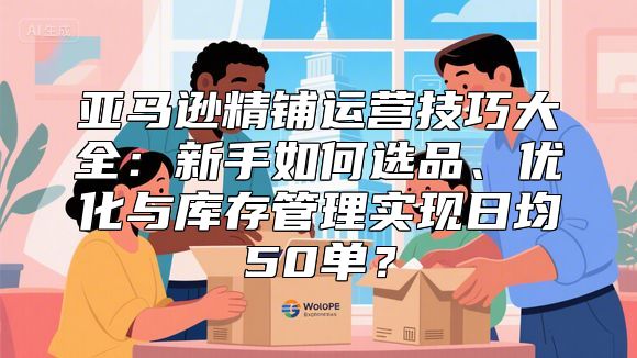 亚马逊精铺运营技巧大全：新手如何选品、优化与库存管理实现日均50单？