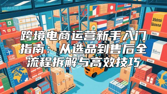 跨境电商运营新手入门指南：从选品到售后全流程拆解与高效技巧