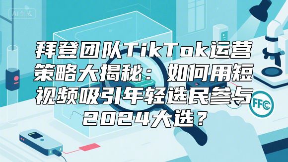 拜登团队TikTok运营策略大揭秘：如何用短视频吸引年轻选民参与2024大选？