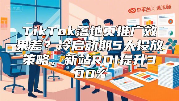TikTok落地页推广效果差？冷启动期5大投放策略，新站ROI提升300%