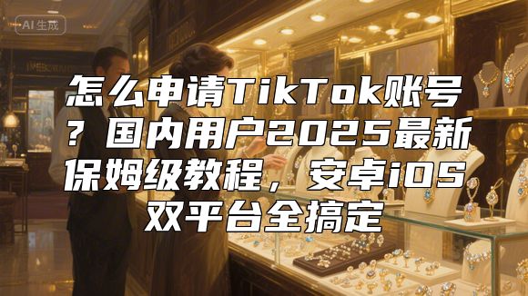 怎么申请TikTok账号？国内用户2025最新保姆级教程，安卓iOS双平台全搞定