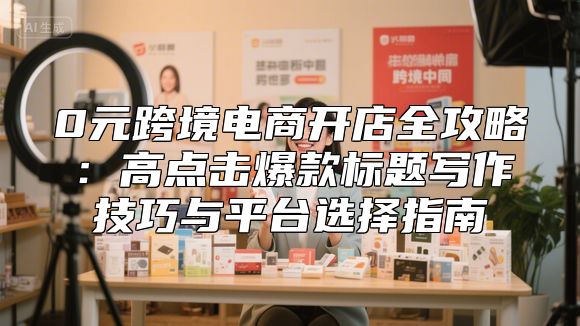 0元跨境电商开店全攻略：高点击爆款标题写作技巧与平台选择指南