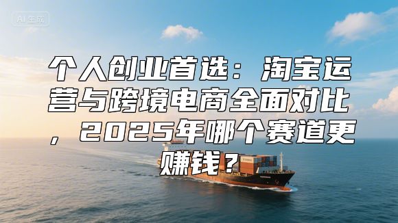 个人创业首选：淘宝运营与跨境电商全面对比，2025年哪个赛道更赚钱？