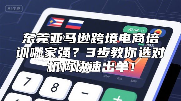 东莞亚马逊跨境电商培训哪家强？3步教你选对机构快速出单！