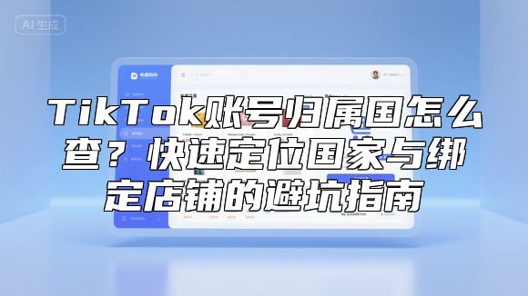 TikTok账号归属国怎么查？快速定位国家与绑定店铺的避坑指南