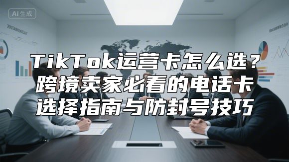 TikTok运营卡怎么选？跨境卖家必看的电话卡选择指南与防封号技巧