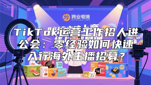 TikTok运营工作招人进公会：零经验如何快速入行海外主播招募？