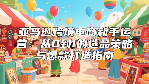 亚马逊跨境电商新手运营：从0到1的选品策略与爆款打造指南