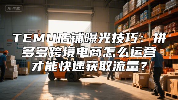 TEMU店铺曝光技巧：拼多多跨境电商怎么运营才能快速获取流量？