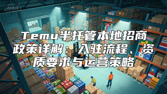 Temu半托管本地招商政策详解：入驻流程、资质要求与运营策略
