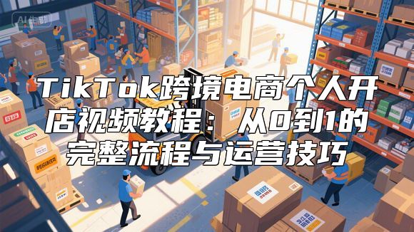TikTok跨境电商个人开店视频教程：从0到1的完整流程与运营技巧