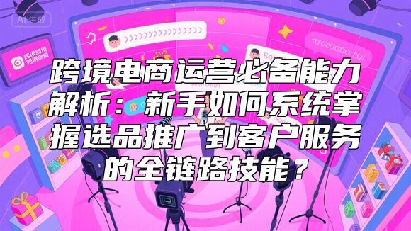 跨境电商运营必备能力解析：新手如何系统掌握选品推广到客户服务的全链路技能？