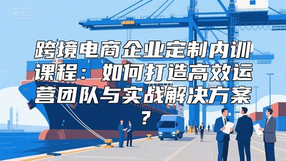 跨境电商企业定制内训课程：如何打造高效运营团队与实战解决方案？