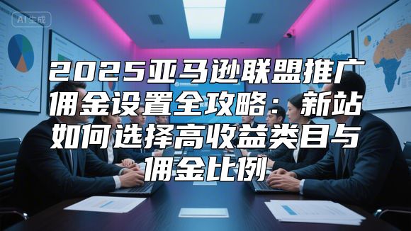 2025亚马逊联盟推广佣金设置全攻略：新站如何选择高收益类目与佣金比例