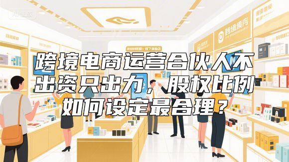 跨境电商运营合伙人不出资只出力，股权比例如何设定最合理？
