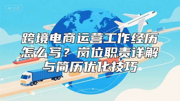 跨境电商运营工作经历怎么写？岗位职责详解与简历优化技巧