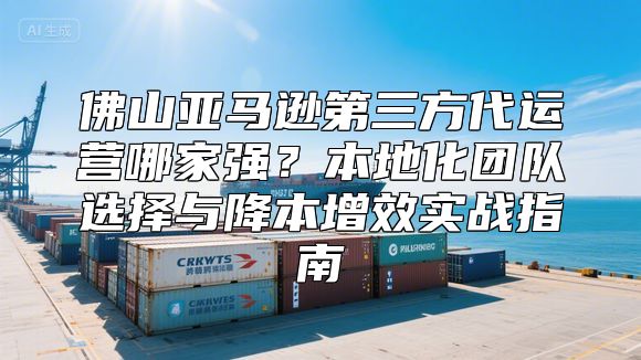佛山亚马逊第三方代运营哪家强？本地化团队选择与降本增效实战指南