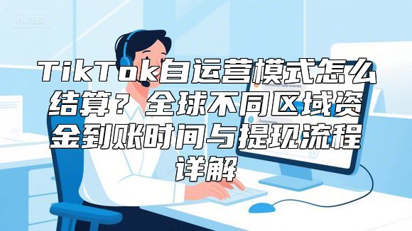 TikTok自运营模式怎么结算？全球不同区域资金到账时间与提现流程详解