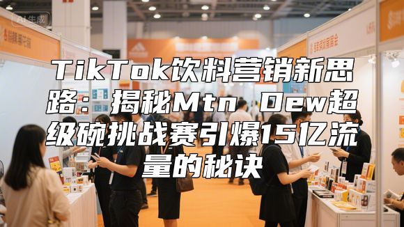 TikTok饮料营销新思路：揭秘Mtn Dew超级碗挑战赛引爆15亿流量的秘诀