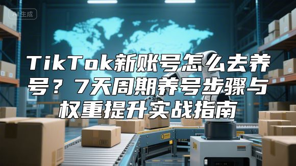 TikTok新账号怎么去养号？7天周期养号步骤与权重提升实战指南