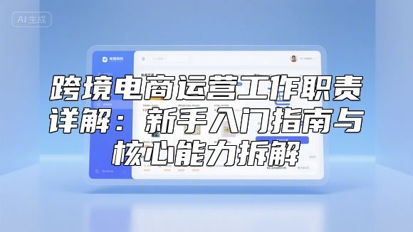 跨境电商运营工作职责详解：新手入门指南与核心能力拆解