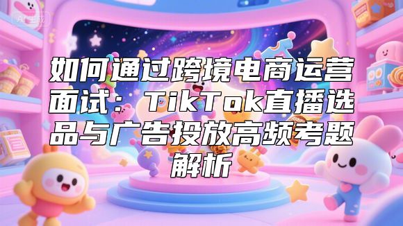 如何通过跨境电商运营面试：TikTok直播选品与广告投放高频考题解析