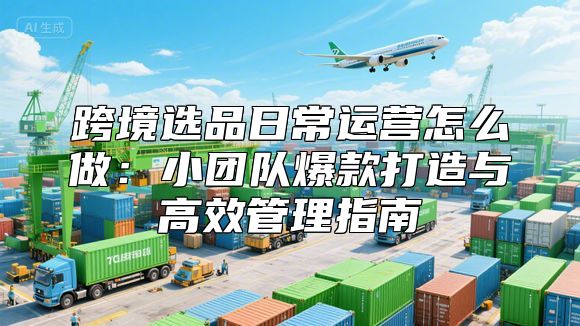 跨境选品日常运营怎么做：小团队爆款打造与高效管理指南