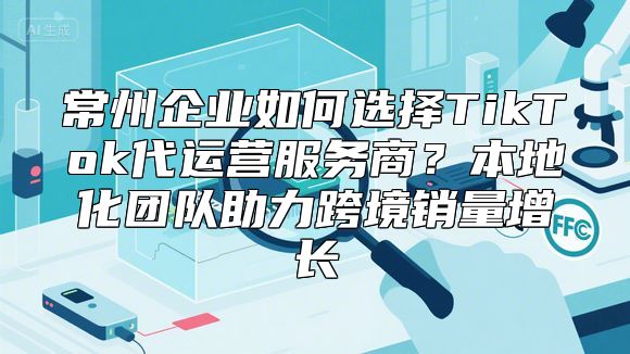 常州企业如何选择TikTok代运营服务商？本地化团队助力跨境销量增长