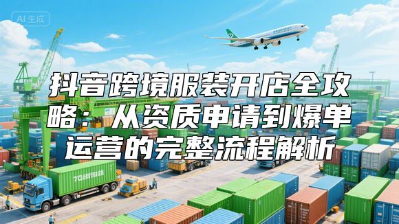 抖音跨境服装开店全攻略：从资质申请到爆单运营的完整流程解析