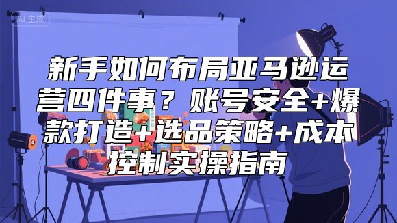 新手如何布局亚马逊运营四件事？账号安全+爆款打造+选品策略+成本控制实操指南