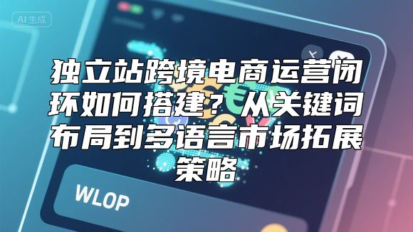 独立站跨境电商运营闭环如何搭建？从关键词布局到多语言市场拓展策略