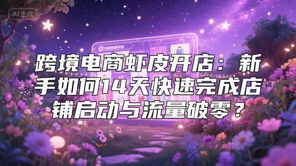 跨境电商虾皮开店：新手如何14天快速完成店铺启动与流量破零？