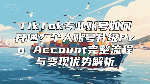 TikTok专业账号如何开通？个人账号升级Pro Account完整流程与变现优势解析