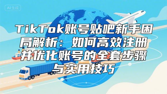 TikTok账号贴吧新手困局解析：如何高效注册并优化账号的全套步骤与实用技巧