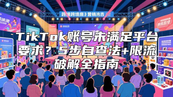 TikTok账号未满足平台要求？5步自查法+限流破解全指南