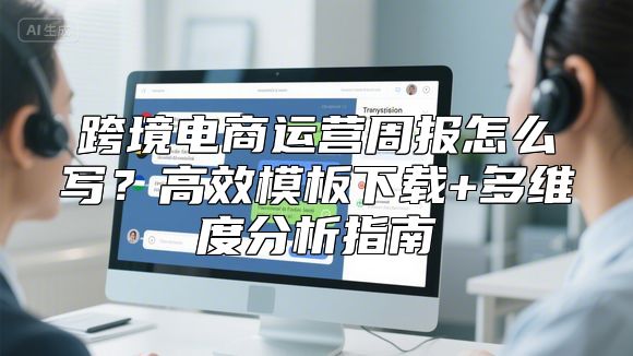 跨境电商运营周报怎么写？高效模板下载+多维度分析指南