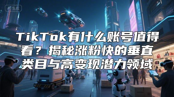 TikTok有什么账号值得看？揭秘涨粉快的垂直类目与高变现潜力领域