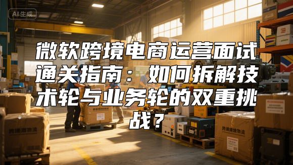 微软跨境电商运营面试通关指南：如何拆解技术轮与业务轮的双重挑战？