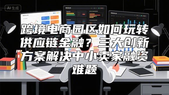 跨境电商园区如何玩转供应链金融？三大创新方案解决中小卖家融资难题