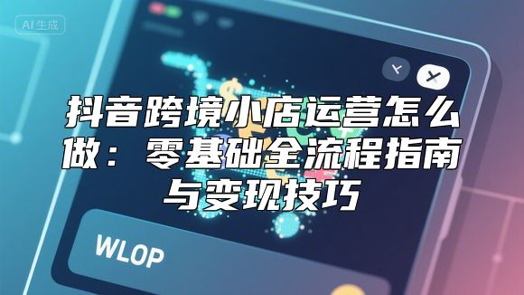 抖音跨境小店运营怎么做：零基础全流程指南与变现技巧