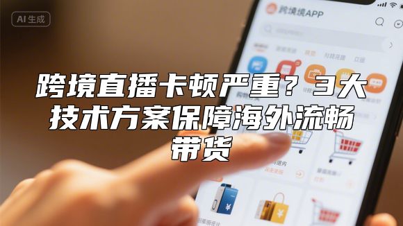 跨境直播卡顿严重？3大技术方案保障海外流畅带货