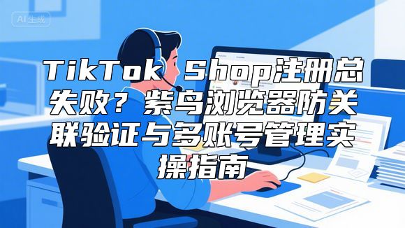 TikTok Shop注册总失败？紫鸟浏览器防关联验证与多账号管理实操指南
