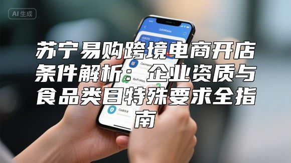 苏宁易购跨境电商开店条件解析：企业资质与食品类目特殊要求全指南