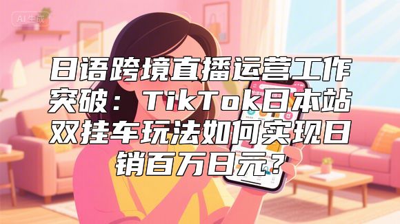 日语跨境直播运营工作突破：TikTok日本站双挂车玩法如何实现日销百万日元？