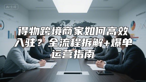 得物跨境商家如何高效入驻？全流程拆解+爆单运营指南