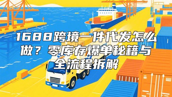1688跨境一件代发怎么做？零库存爆单秘籍与全流程拆解